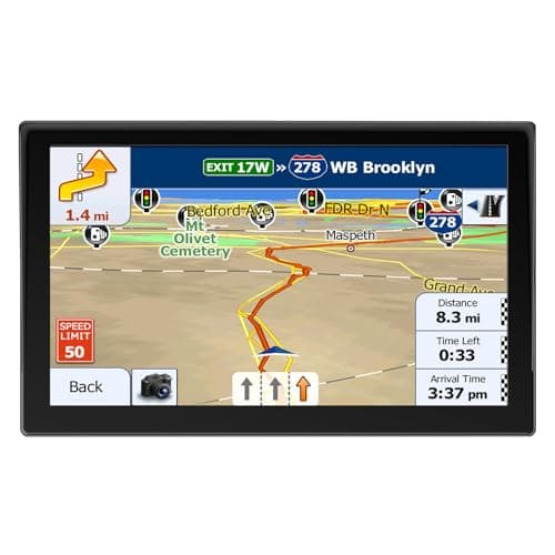 Image of 9 Inch Sat Nav for Car/Truck, with 2025 UK Europe Maps, Touchscreen GPS Navigation System, Support Voice Turn Direction Guidance, Lifetime Free Updates