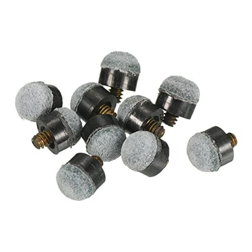 Image of PATIKIL 11mm Dia Screw-on Pool Cue Tips, 10 Pack Billiard Cue Tips Snooker Billiard Supplies Pool Stick Tips Replacement Accessories, Grey