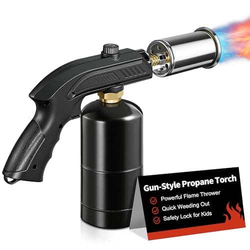 Image of WANBRO Adjustable Propane Torch Head with Safety Lock, Powerful Multi-Use Flame Thrower for Creme Brulee, Grilling, Searing Steak, Soldering, Weed Burning & DIY Crafts (Tank Not Included)