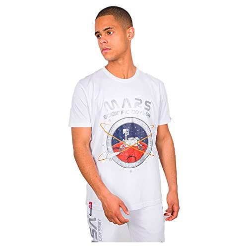 Image of Alpha Industries Men's Mission to Mars T, White, 3XL