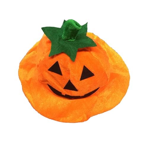 Image of HAICN Pumpkin Hat Jack Orange Props for Halloween Theme Party and Festival Clothing Supplies