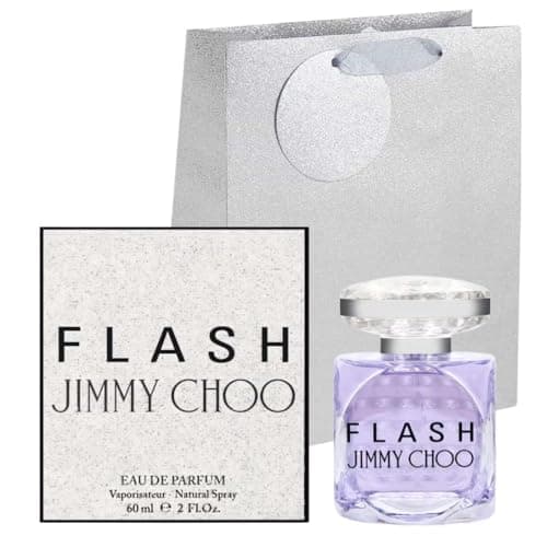 Image of Jimmy Choo Flash Eau de Parfum 60ml, Women’s Luxury Fragrance, Sparkling Floral Scent, Long-Lasting Perfume Spray Bundled with Gift Bag & Krisp Thank You Card | (1 Pack)