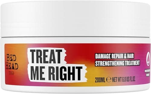 Image of Bed Head by TIGI Treat Me Right Hair Mask, Deep Conditioning Treatment for Damaged, Dry & Chemically-Treated Hair with Intensive Repair, Frizz Control & Nourishing Moisture, 200ml