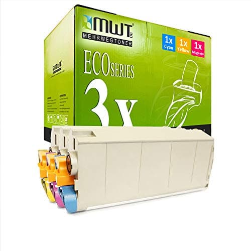 Image of 3x Kraft Office Supplies toner cartridge compatible for Oki MC780dnvfax MC770dnf MC760dnf MC760dn MC760dnfax MC760 MC770dnvfax MC770 MC770plus MC780 replaces 45396301 - 45396303 Color