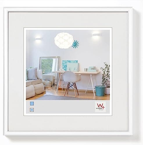 Image of walther Design Picture Frame White 15 x 15 cm New Lifestyle Plastic Frame KV150W