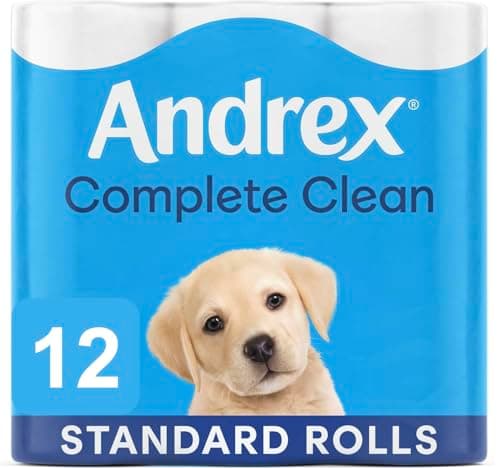 Image of Andrex Classic Complete Clean Toilet Tissue, 12 Rolls