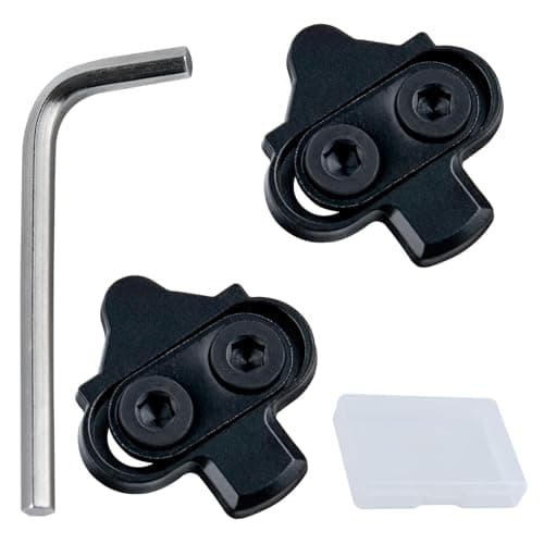 Image of GOLD DEER Spd Cleats Bike Cleats Cleat Set Compatible with Shimano SPD & Look X-Track Pedals for Spinning Indoor Cycling and Mountain Biking with Organizer Box and L-Handle Hex Key Wrench