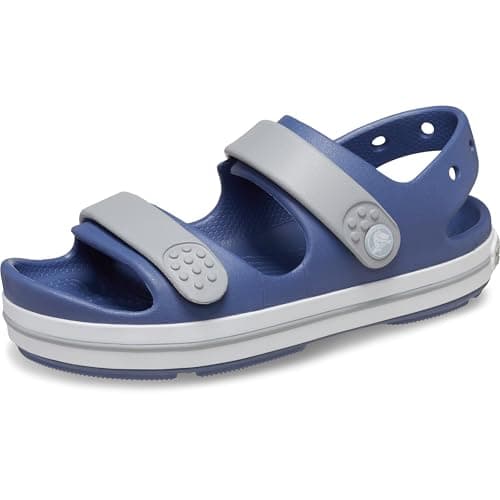 Image of Crocs Unisex Kids Crocband Cruiser Sandal K, Bijou Blue Light Grey, 12 UK Child