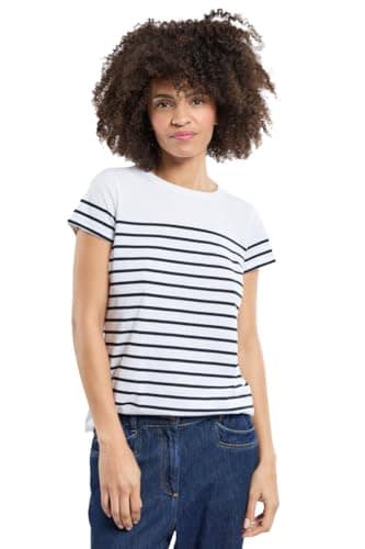 Image of Armor Lux Women's Marinière etel Héritage Femme T-Shirt Not Applicable, Multicolour (Bi9 Blanc/Rich Navy Bi9), 18 (Manufacturer Size: 5)