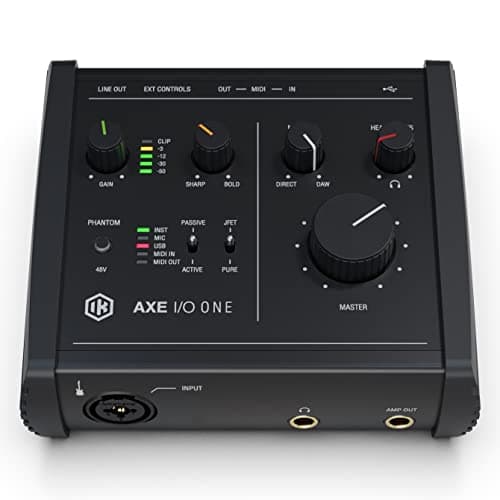 Image of IK Multimedia AXE I/O ONE, Compact USB audio interface with Z-TONE advanced guitar tone shaping. USB-C connector. Comes with TONEX SE and AmpliTube 5 SE
