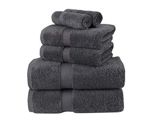 Image of La Maison 100% Egyptian Cotton 600GSM Superior Towel Bale Set Hand Towel Bath Towel 6 Piece Super Soft Everyday Use (Charcoal)