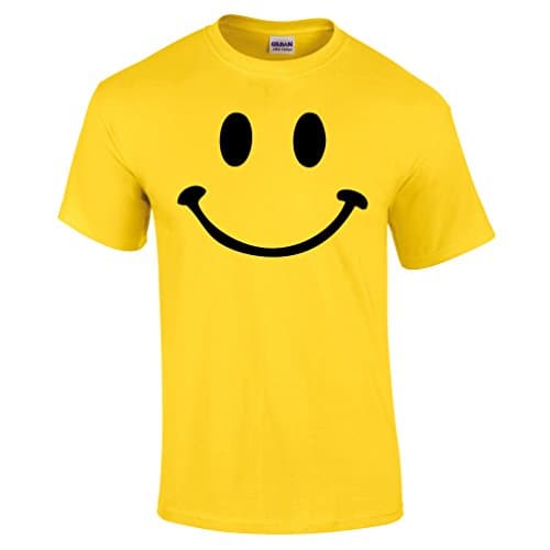 Image of Funky Gifts Yellow Happy Face Adults T-Shirt (X-Large)