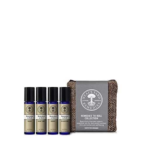 Image of Neal's Yard Remedies | Remedies to Roll Collection | Vegan Organic Oils | Travel, Night Time, Energy, Relaxation | Gift Set For Women| 9ml Each