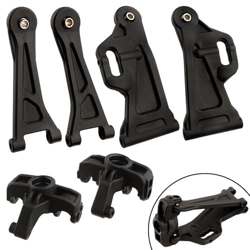 Image of GDOOL Front Upper & Lower Suspension Arms 14210B & 14220B & Front Steering Block 14230B RC Car Replacement Spare Parts for H14BM 14210 JC14EP HP474 HP141S Trucks