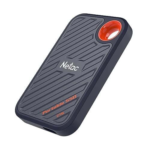 Image of Netac ZX20 2TB Extreme 2TB Portable NVMe SSD, USB 3.2 Gen 2x2, up to 2000MB/s Read and 1700MB/s Write Speed, Supports Win To Go Dust-Resistant, Black