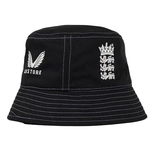 Image of England Cricket Training Bucket Hat | Caviar | 2024 | Black