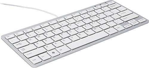 Image of R-Go Compact Keyboard, QWERTY (UK), white, wired