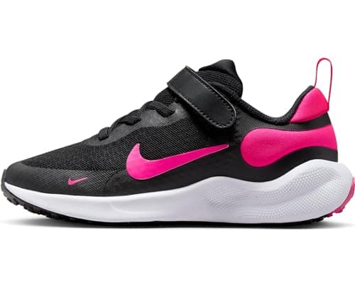 Image of NIKE Boy's Unisex Kids Revolutin 7 Sneaker, Black Hyper Pink White, 13 UK Child