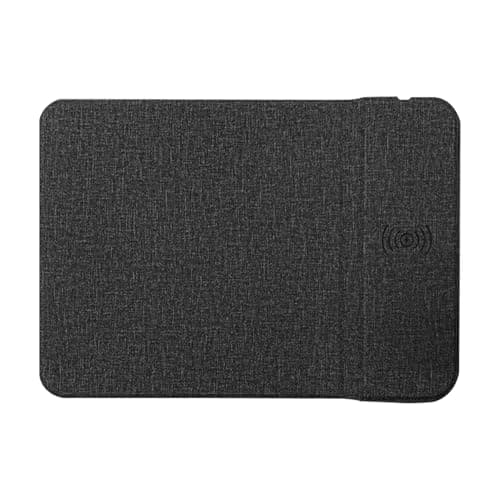 Image of Zahoken Wireless Charging Desk Mat - Wireless Charging Mice Pad with Foldable Phone Holder | Charger for Game Desktop Pc Laptop Keyboard Office Travel Road Trip