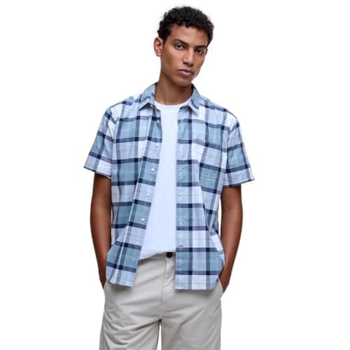Image of Barbour Mens Gordon Button Down Shirt, Northshore Tartan, XL