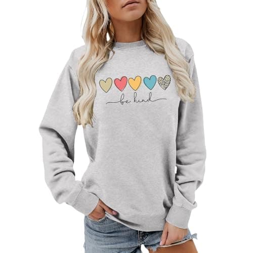 Image of Generisch 2026 Stylish Casual Crew Neck Sweatshirt - Fashionable, Comfortable, Soft, Loose Fit, Long Sleeve, Light grey, XXL