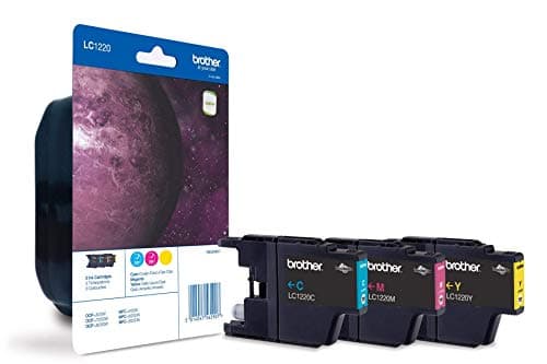 Image of Brother LC-1220C/LC-1220M/LC-1220Y Inkjet Cartridge, Cyan/Magenta/Yellow, Multi-Pack, Standard Yield, Includes 3 x Inkjet Cartridges, Brother Genuine Supplies