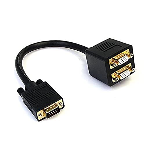Image of StarTech.com VGASPL1VV 1 ft VGA to 2x VGA Video Splitter Cable – M/F