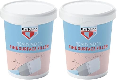 Image of Bartoline Ready Mixed Fine Surface Filler 600g – Ultra-Smooth Finish, Quick-Drying, Easy Application – Ideal for Interior Repairs (Pack of 2)