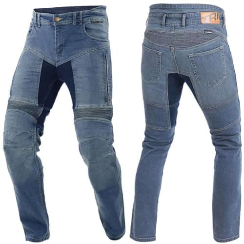 Image of Trilobite Parado Blue Monolayer Slim Motorcycle Jeans, Blue, 30/34