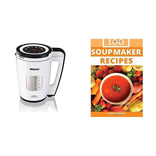 Image of Morphy Richards 501020 Total Control Soup Maker, 1.6 L, 1100 W, White with Soup Maker Recipe Book: 100 Delicious and Nutritious Soup Recipes