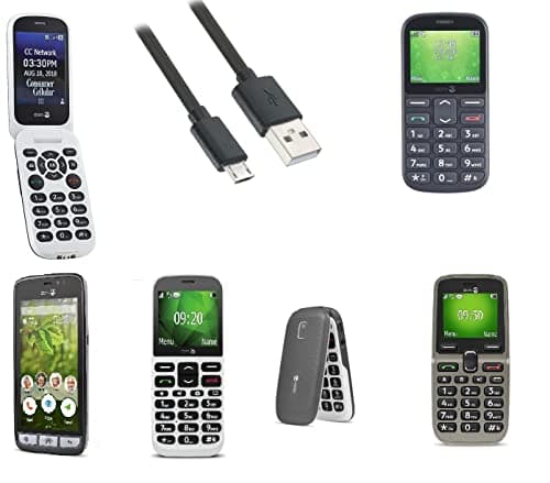 Image of Mr.Gadget's Solutions® New 2 Meter Long Fast Charging USB Cable for Doro 1360 1370 5030 6520 611 GSM Mobile Phone