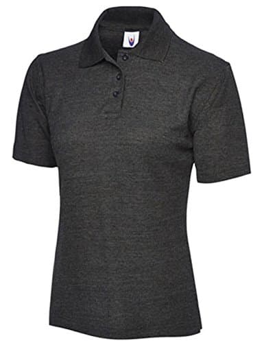 Image of Ladies Premium Pique Polo Shirt (UK 14, Charcoal Grey)