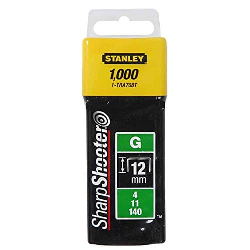 Image of Stanley 1-TRA708T 12mm Heavy-Duty Staple (1000 Pieces),Silver