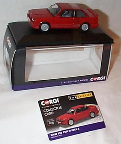 Image of Corgi Vanguards B.M.W E30 325i M-Tech 2 Brilliant Red Vehicle 1:43 scale diecast model