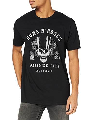 Image of Guns & Roses Men's Guns N' Roses 100% Volume T-Shirt, Black (Black Black), Medium