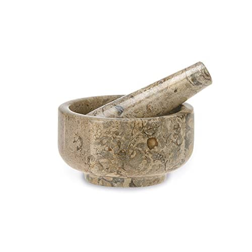 Image of Classic Fossilstone Pestle & Mortar - Handmade from the Foothills of the Himalayas!