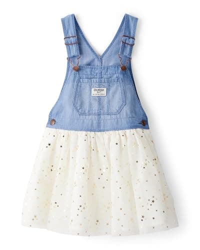 Image of OshKosh B'Gosh World's Best Overalls Girls Jumpsuits, chambray blue, 24 Meses