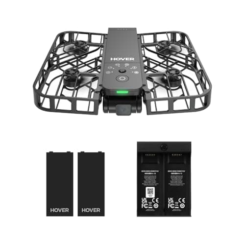 Image of HOVERAir X1 Drone with Camera, Self-Flying Camera Drone with Follow Me Mode, Foldable Mini Drone with HDR Video Capture, Palm Takeoff, Intelligent Flight Paths, Hands-Free Control Black (Combo Plus)