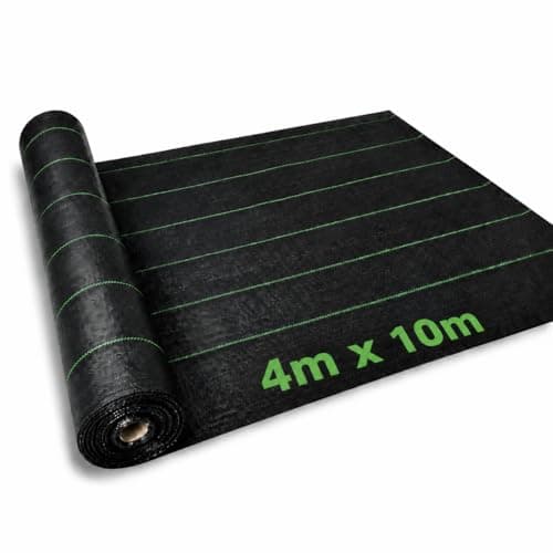 Image of ANSIO Heavy Duty Weed Membrane 4m x 10m – Garden Weed Control Fabric, UV Stabilised Ground Cover, Breathable Landscape Fabric for Patios, Flower Beds, Driveways & Landscaping