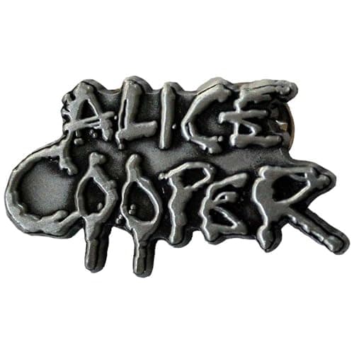 Image of Alice Cooper Dripping Logo Pin Badge One Size