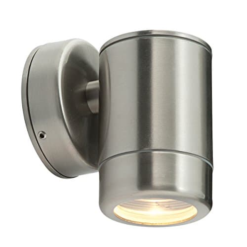 Image of Odyssey Stainless Steel Exterior Interior Outdoor Garden Single GU10 Wall Light Spotlight Downlight IP65