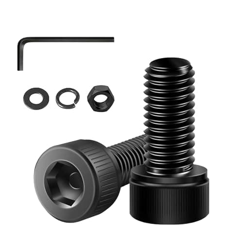 Image of 20 Pcs M5 x 16mm Hex Socket Head Cap Screws, 12.9 Grade Alloy Steel, Black Oxide Finish, Allen Socket Drive, Full Threads, Includes Hex Spanner