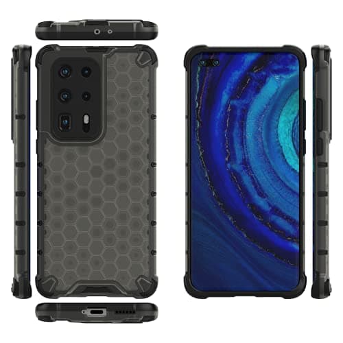 Image of Jiajihua Compatible with Huawei P40 Pro Plus 5G Cover,Compatible with Huawei P40 Pro Plus 5G Camera Protection Anti-drop【Hard PC+TPU】 2 in 1 Phone Case Black