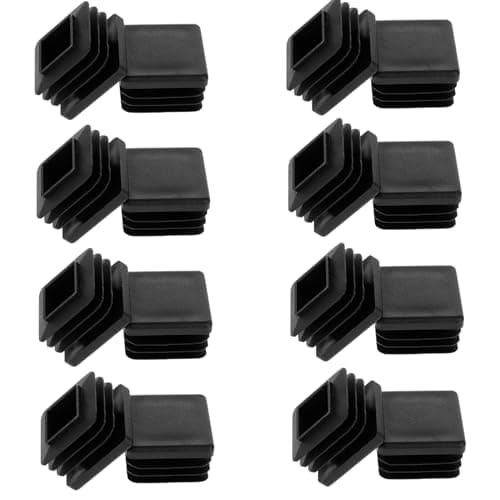 Image of Aster 16 Pack Plastic Hole Plugs, 1 Inch(25mm) Square Tube End Cap, Black Post End Cap Square Tubing Plug for Metal Tubing, Fences, Glide Protection From Chair Legs, Furniture and Floors
