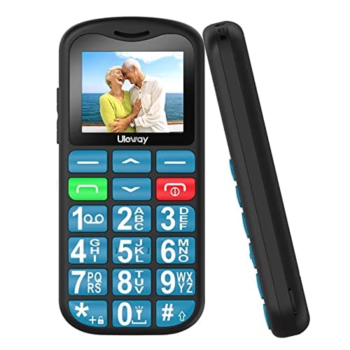 Image of uleway Big Button Mobile Phone for Elderly - Easy to Use Basic Device With SOS Emergency Button, Large Volume, Flashlight, FM Radio (Black)
