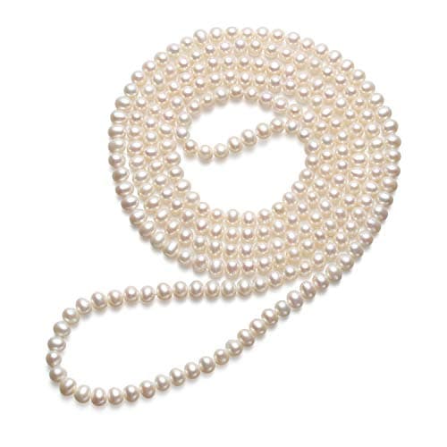 Image of VIKI LYNN Women 6-7mm AAA Quality Freshwater Cultured Long Pearl Necklace 1.5m