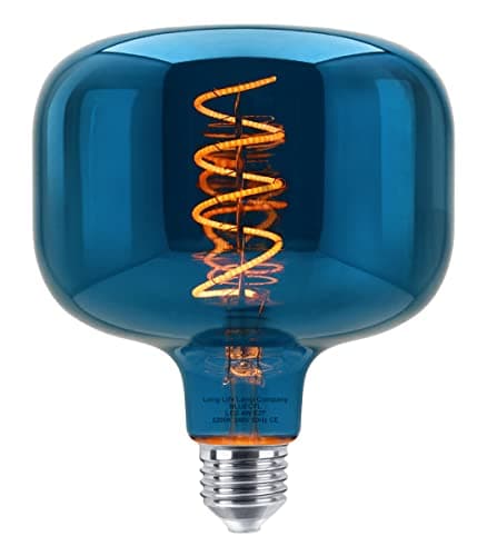 Image of 4w Coil LED Filament Light Bulb E27 Blue Mirror Glass Decorative for Bar, Cafe, Home, Restaurant, Pendant Light, Wall Lamp BLUECYL