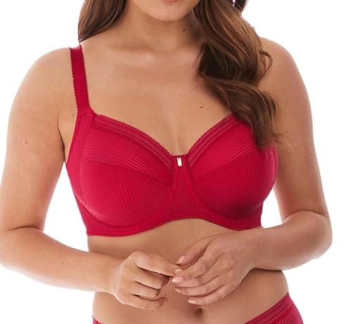 Image of Fantasie Women's Fusion Underwire Full Cup Side Support Bra Coverage, Red, 36HH US