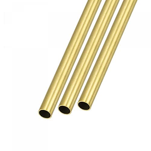 Image of sourcing map Brass Tube (8mm OD x 0.5mm Wall T x 300mm L) 3Pcs, Straight Tubing - for Home Furnishing, Machinery, DIY Handicraft