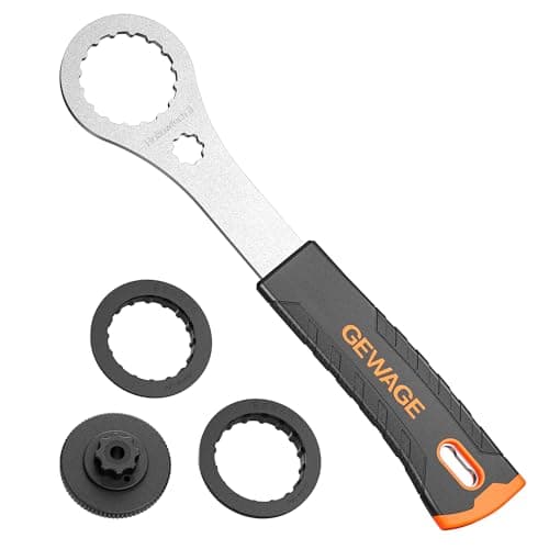 Image of GEWAGE Bicycle Centre Lock Tool, Bicycle Bottom Bracket Key Compatible with Shimano Hollowtech II/BB9000, BBR60, M8000, Sram Dub, RaceFace, Cinch, Rotor BSA30, Hawk Racing, BB3086M (16 Notches*44mm)